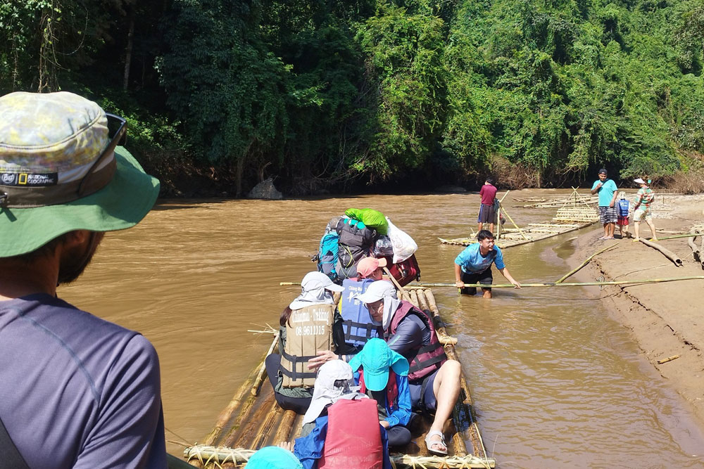 Trekking and Bamboo Rafting